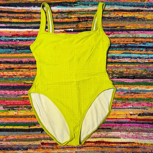 Vintage Other - Vintage Anne Cole Neon Yellow One-Piece Swimsuit – Size 14